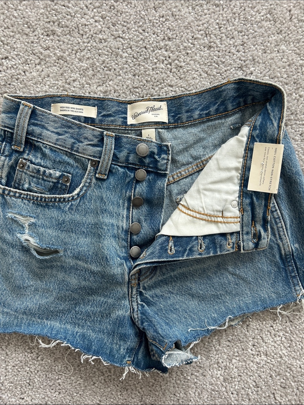 Universal Thread High Rise Mini Cut Off Shorts - Picture 4 of 6
